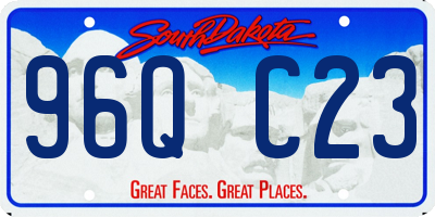 SD license plate 96QC23