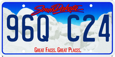 SD license plate 96QC24