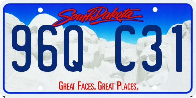 SD license plate 96QC31