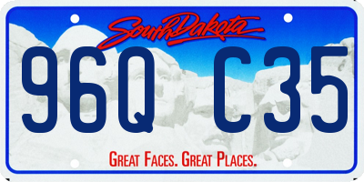 SD license plate 96QC35