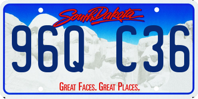 SD license plate 96QC36