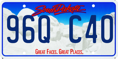 SD license plate 96QC40