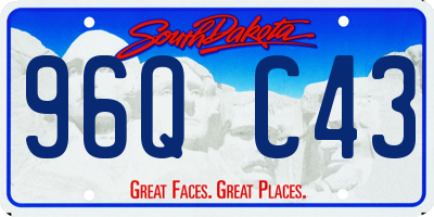 SD license plate 96QC43