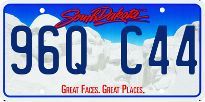 SD license plate 96QC44