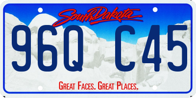 SD license plate 96QC45