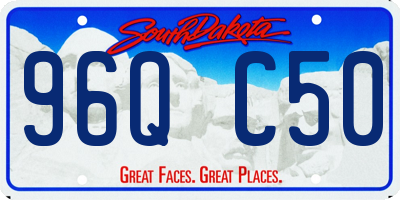 SD license plate 96QC50