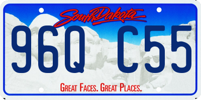 SD license plate 96QC55