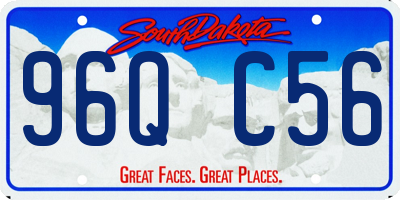 SD license plate 96QC56