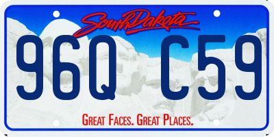 SD license plate 96QC59