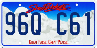 SD license plate 96QC61