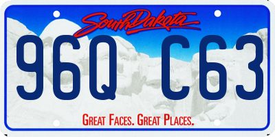 SD license plate 96QC63