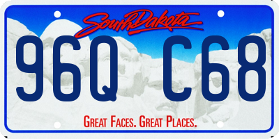 SD license plate 96QC68