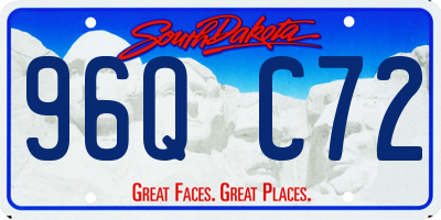 SD license plate 96QC72