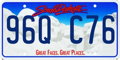 SD license plate 96QC76