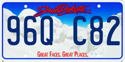 SD license plate 96QC82