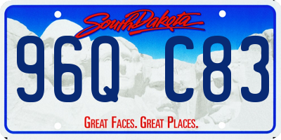 SD license plate 96QC83