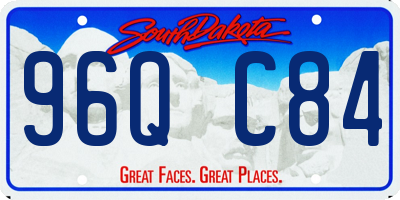 SD license plate 96QC84