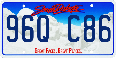 SD license plate 96QC86