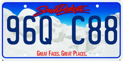 SD license plate 96QC88