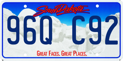 SD license plate 96QC92
