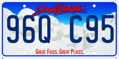 SD license plate 96QC95