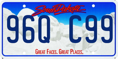 SD license plate 96QC99