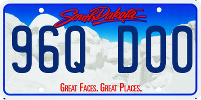 SD license plate 96QD00