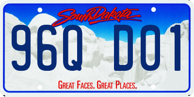 SD license plate 96QD01