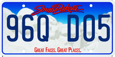 SD license plate 96QD05