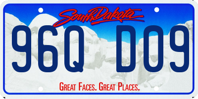 SD license plate 96QD09
