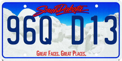 SD license plate 96QD13