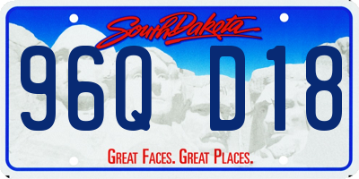 SD license plate 96QD18