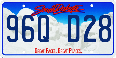 SD license plate 96QD28