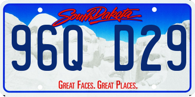 SD license plate 96QD29