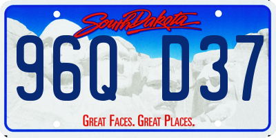 SD license plate 96QD37