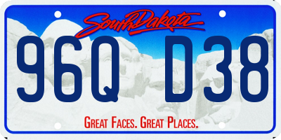 SD license plate 96QD38