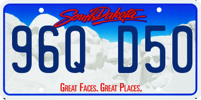 SD license plate 96QD50