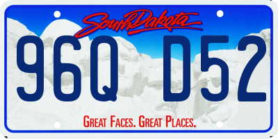 SD license plate 96QD52