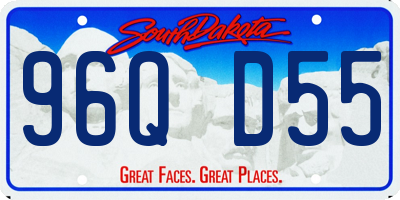 SD license plate 96QD55