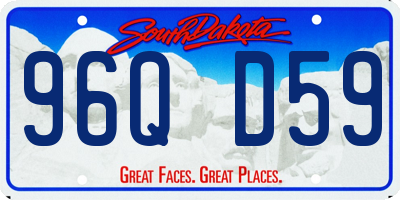 SD license plate 96QD59