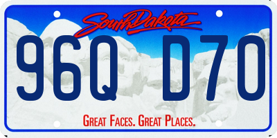 SD license plate 96QD70