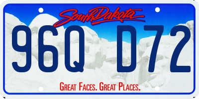 SD license plate 96QD72
