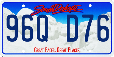 SD license plate 96QD76