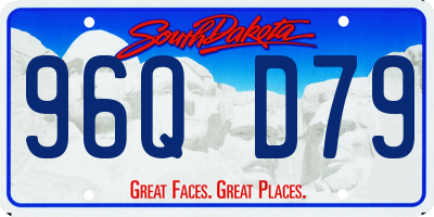SD license plate 96QD79