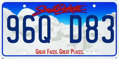 SD license plate 96QD83