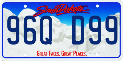 SD license plate 96QD99