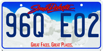 SD license plate 96QE02