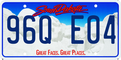 SD license plate 96QE04