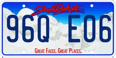 SD license plate 96QE06