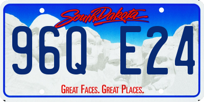 SD license plate 96QE24
